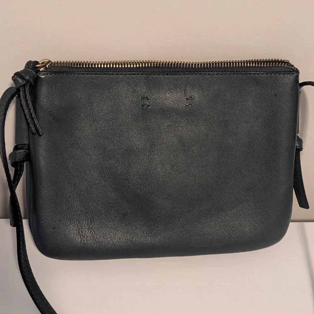 Madewell The Knotted Leather Crossbody Bag Green Handbag Purse